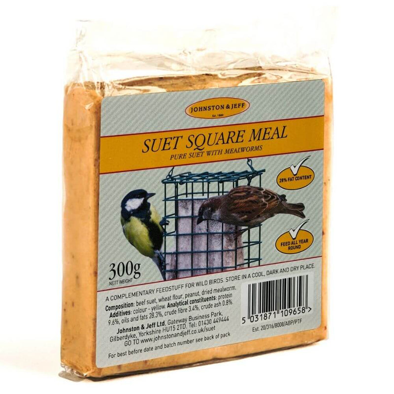 Johnston & Jeff Suet Blocks with Mealworms 24 x 300g - Percys Pet Products