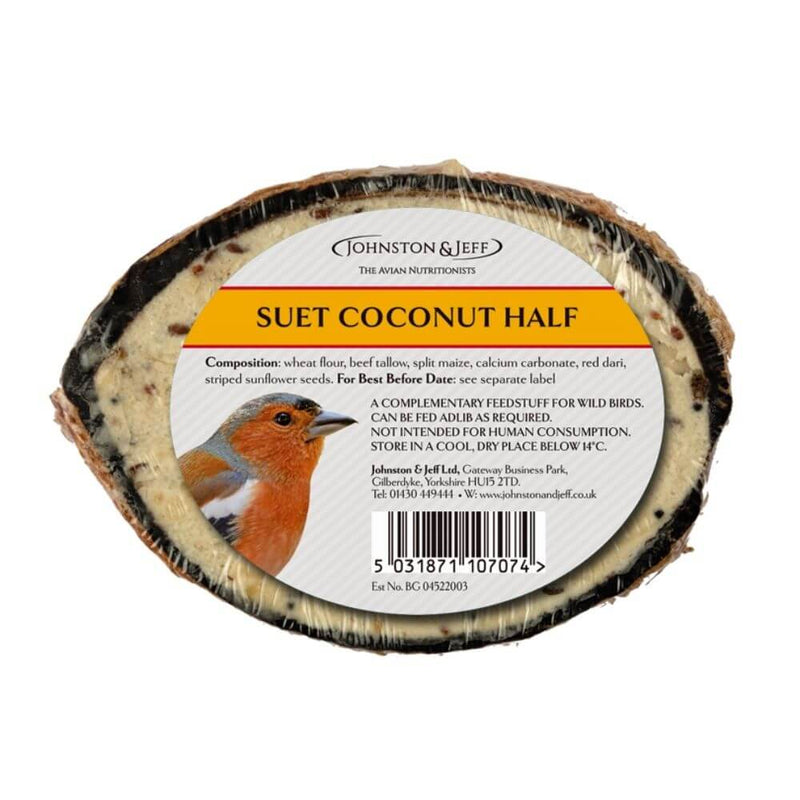 Johnston & Jeff Suet Coconut Halves - Percys Pet Products