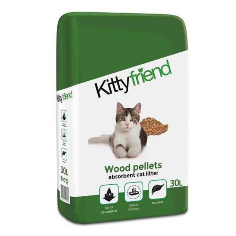Kitty Friend Wood Pellets Cat Litter 30L - Percys Pet Products