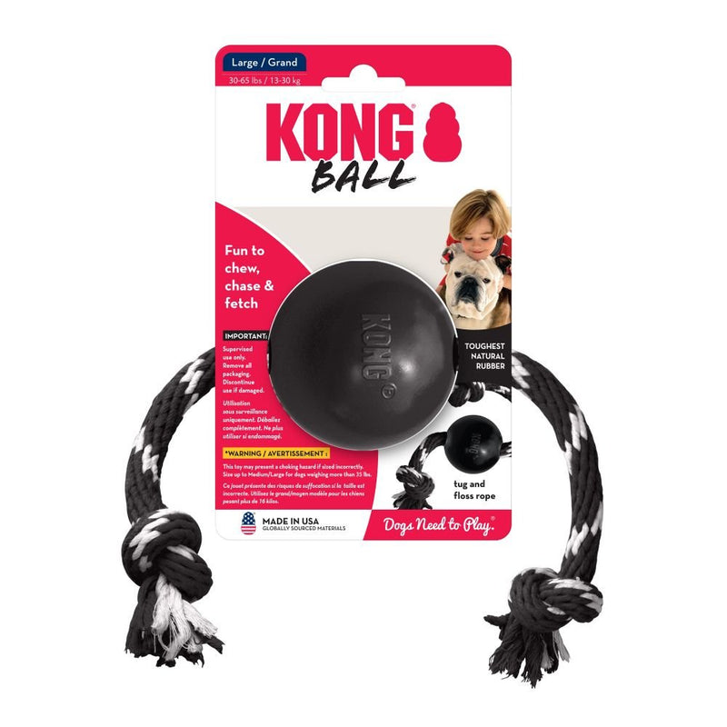 KONG Extreme Ball with Rope Dog Toy Large - Percys Pet Products