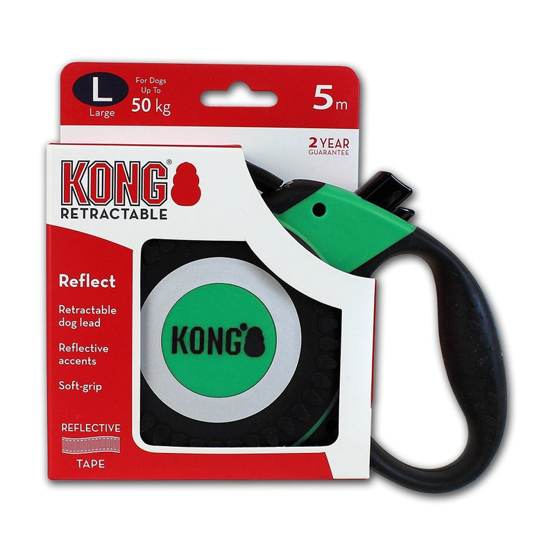 KONG Retractable Reflective 5m Tape Leash - Percys Pet Products