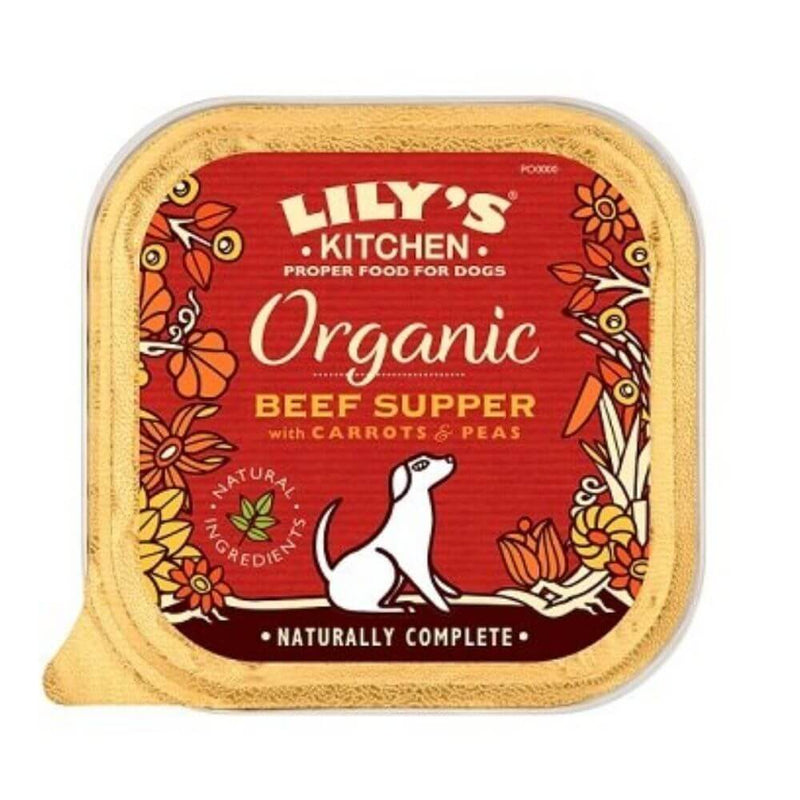 Lilys Kitchen Organic Beef Supper Foils 11 x 150g - Percys Pet Products