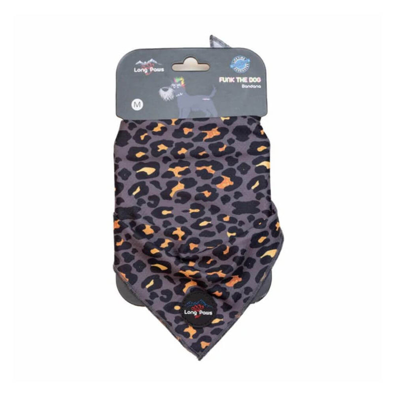 Long Paws Funk The Dog Bandana in Gold Black Leopard - Percys Pet Products