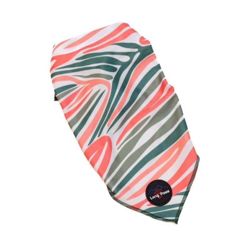 Long Paws Funk The Dog Bandana in Pink Green Zebra - Percys Pet Products