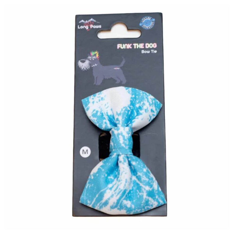 Long Paws Funk The Dog Bow Tie in Blue Tie Dye - Percys Pet Products