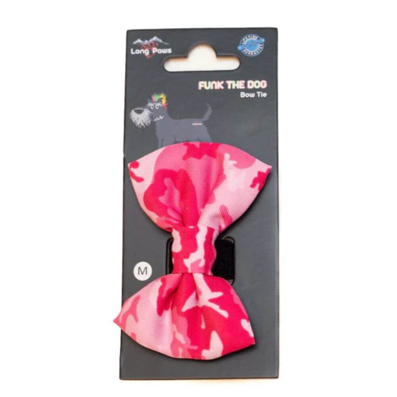 Long Paws Funk The Dog Bow Tie in Pink Camo - Percys Pet Products