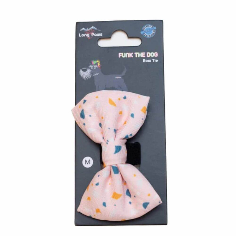 Long Paws Funk The Dog Bow Tie in Terrazo Pink - Percys Pet Products