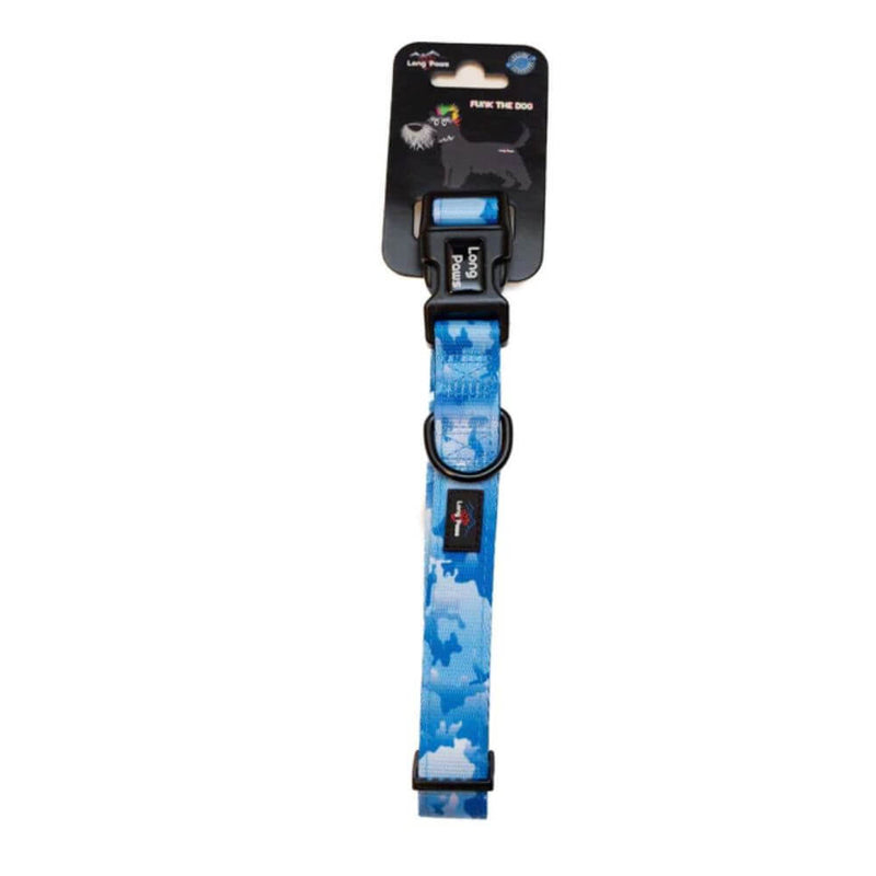 Long Paws Funk The Dog Collar in Blue Camo - Percys Pet Products
