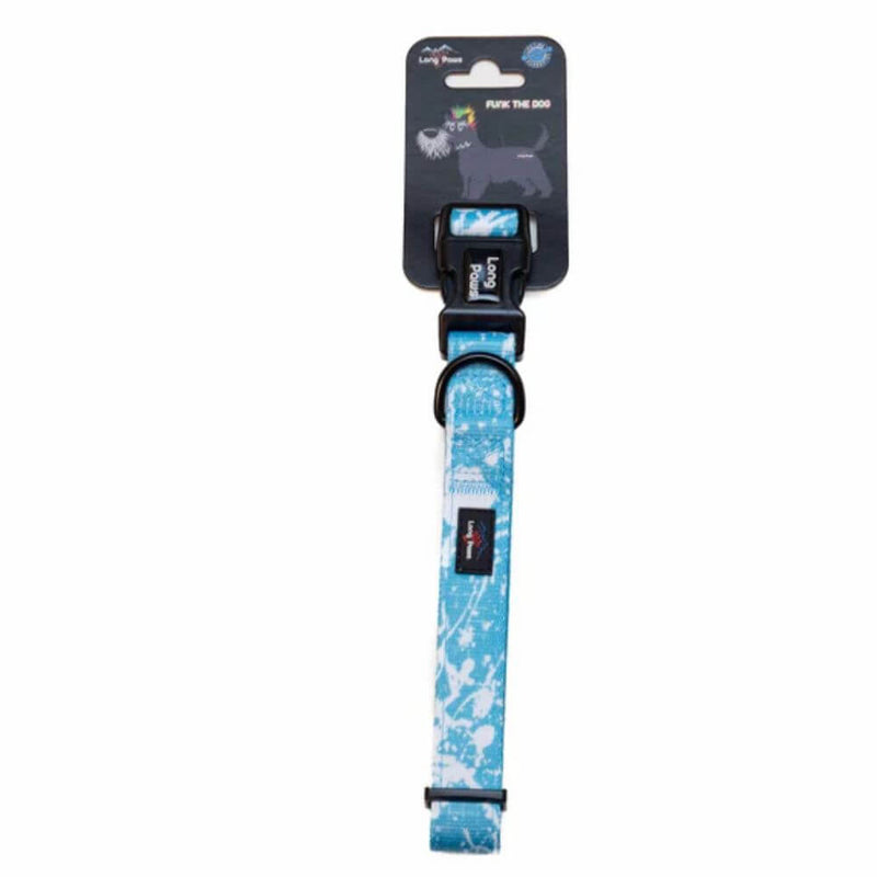 Long Paws Funk The Dog Collar in Blue Tie Dye - Percys Pet Products