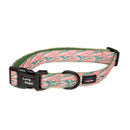 Long Paws Funk The Dog Collar in Pink Green Zebra - Percys Pet Products