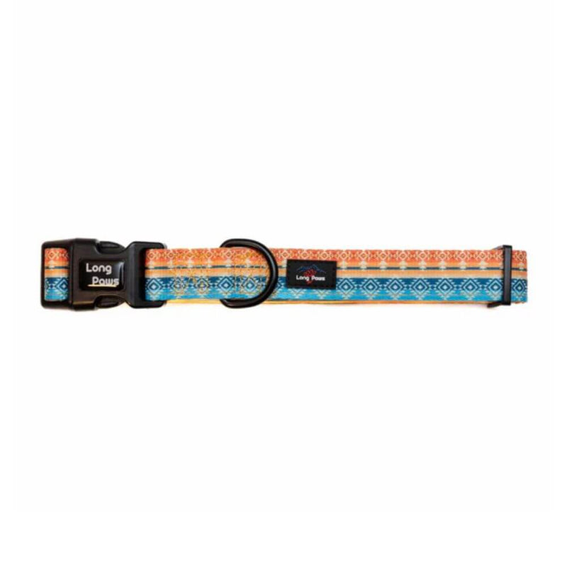 Long Paws Funk The Dog Collar in Sunrise Blue Orange - Percys Pet Products