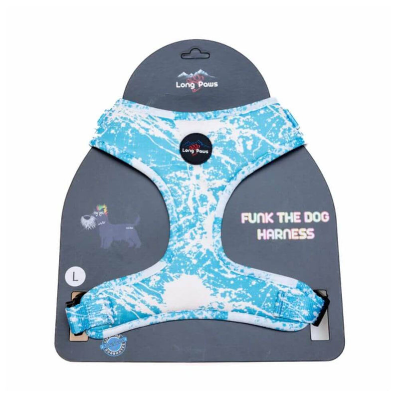 Long Paws Funk The Dog Harness in Blue Tie Dye - Percys Pet Products