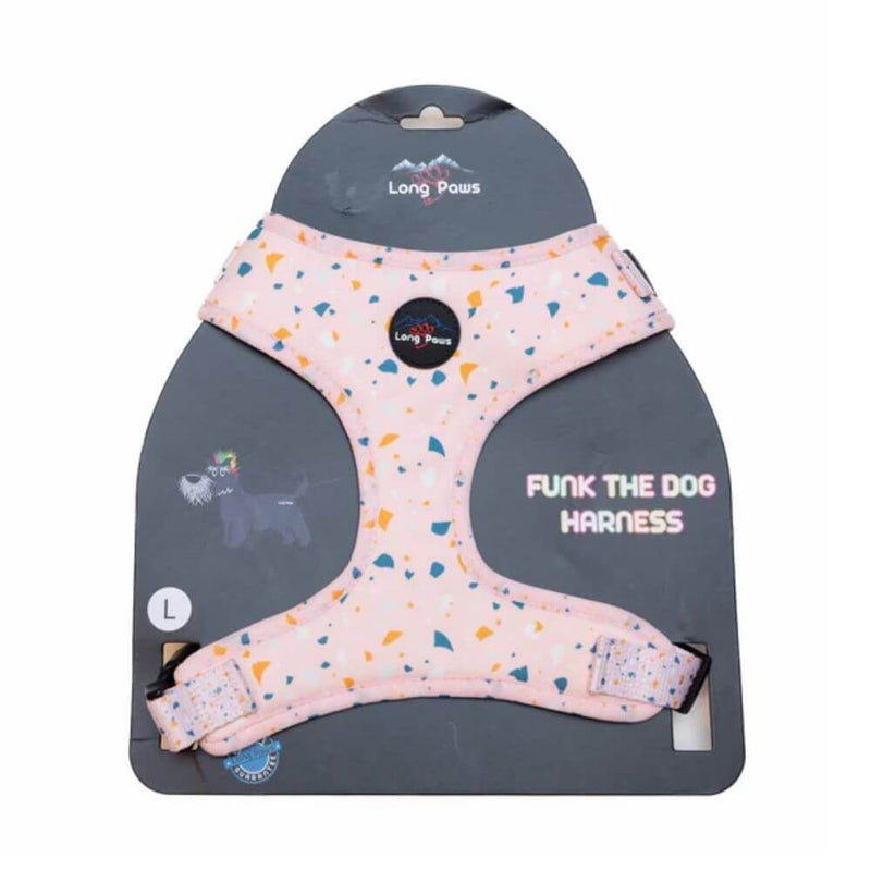 Long Paws Funk The Dog Harness in Terrazo Pink - Percys Pet Products