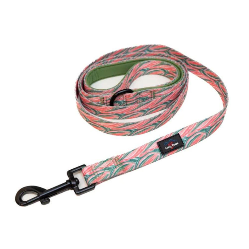 Long Paws Funk The Dog Lead in Pink Green Zebra - Percys Pet Products