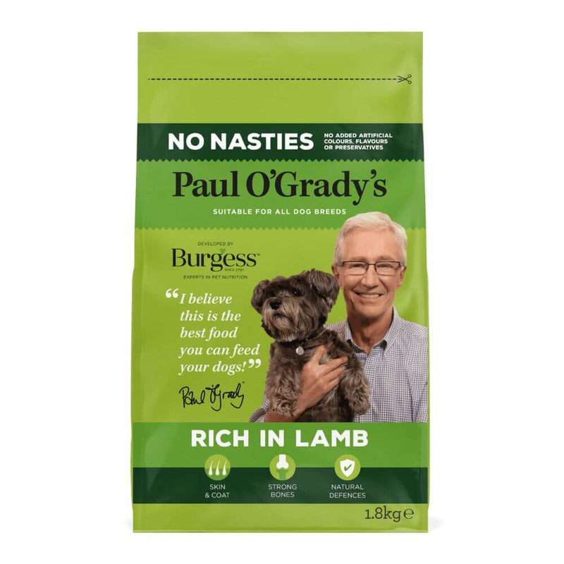 Paul O'Grady's No Nasties Adult Rich in Lamb 4 x 2kg - Percys Pet Products