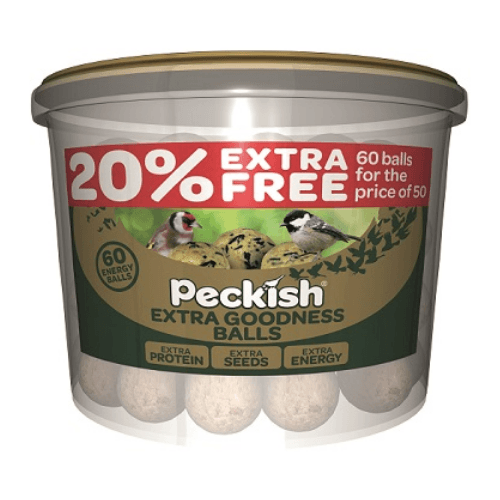 Peckish Extra Goodness Energy Ball 50 Tub + 20% Free - Percys Pet Products