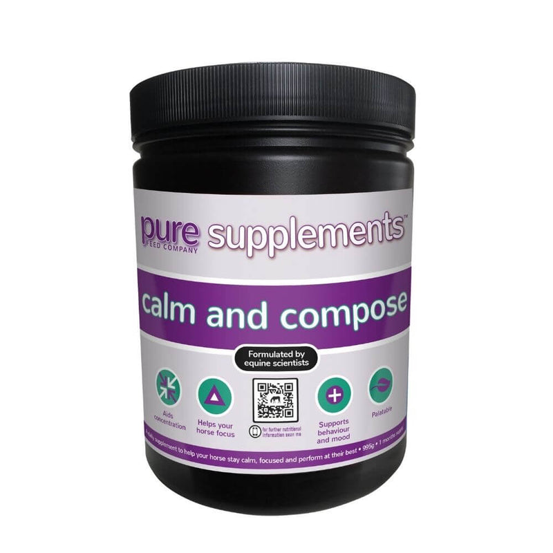 Pure Feed Calm & Compose Horse & Pony Supplement 995g - Percys Pet Products