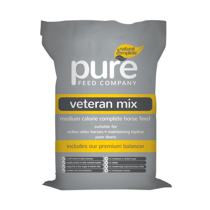 Pure Feed Pure Veteran Mix Horse Feed 15kg - Percys Pet Products