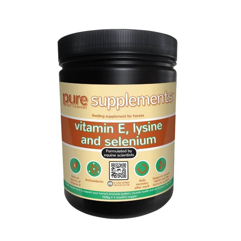 Pure Feed Vitamin E, Lysine & Selenium Horse Supplement 1008g - Percys Pet Products