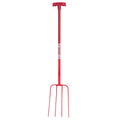 Red Gorilla T Grip 4 Prong Manure Fork - Percys Pet Products