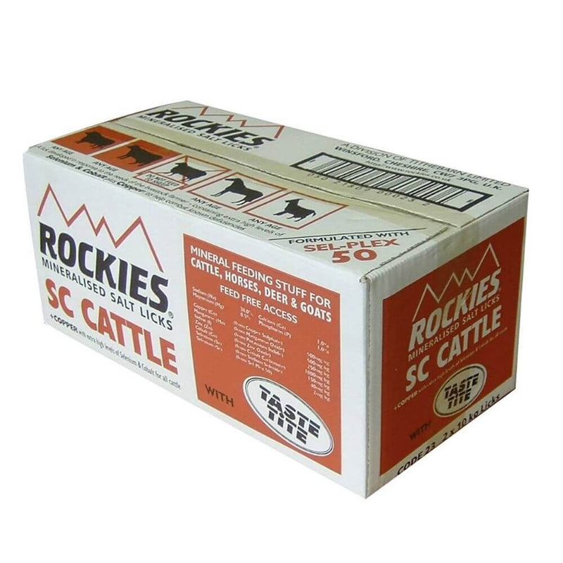 Rockies SC Cattle Lick - Mineral Supplement for Cattle & Livestock - 20kg - Percys Pet Products