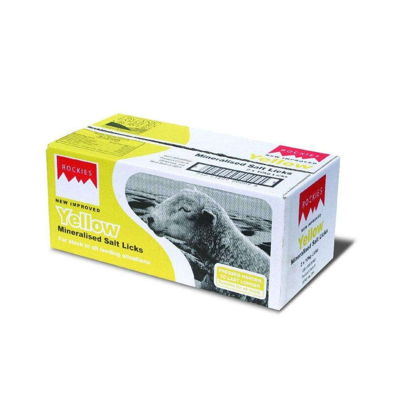 Rockies Yellow Twin Pack Mineral Lick for Livestock 20kg - Percys Pet Products