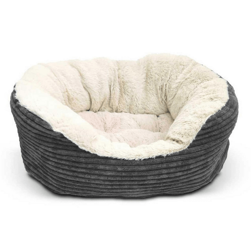 Rosewood 40 Winks Grey Cord Dog Bed - Percys Pet Products