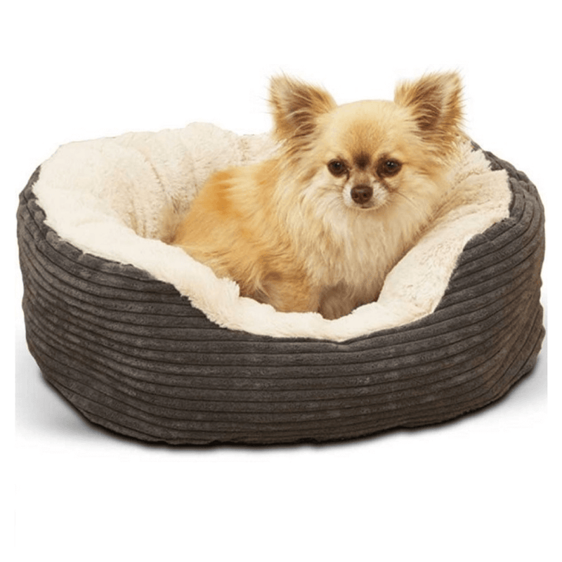 Rosewood 40 Winks Grey Cord Dog Bed - Percys Pet Products