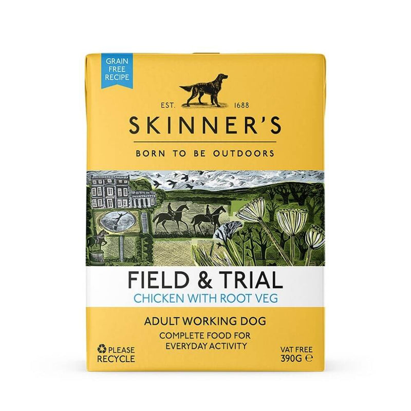 Skinners Field & Trial Adult Chicken with Root Veg GF 18 x 390g - Percys Pet Products