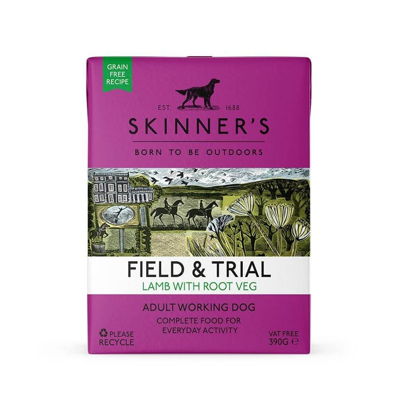 Skinners Field & Trial Adult Lamb with Root Veg GF 18 x 390g - Percys Pet Products