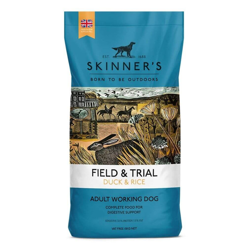 Skinners Field & Trial Duck & Rice 15kg - Percys Pet Products