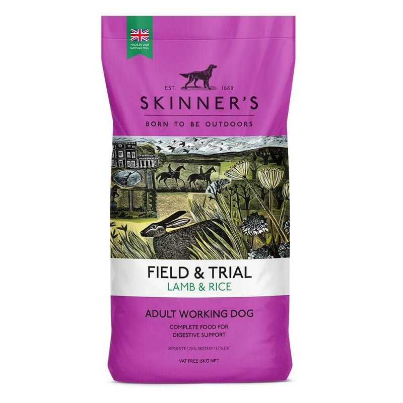 Skinners Field & Trial Lamb & Rice 15kg - Percys Pet Products