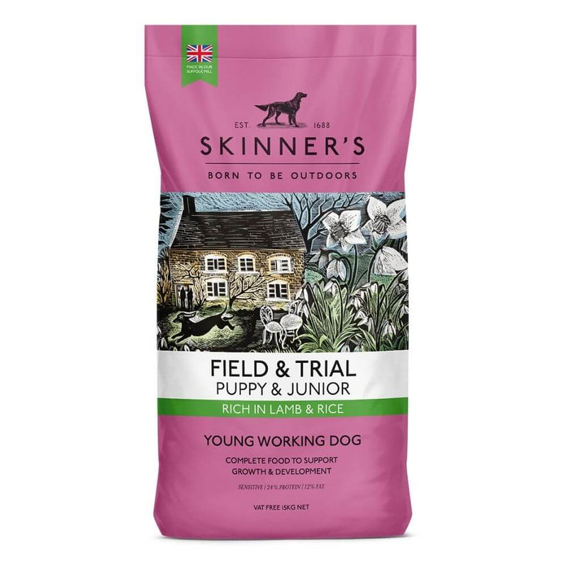 Skinners Field & Trial Puppy & Junior Lamb & Rice 15kg - Percys Pet Products