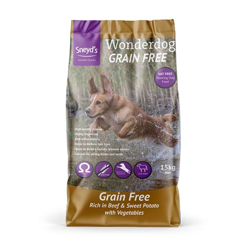 Sneyds Wonderdog Grain Free Beef & Sweet Potato 15kg - Percys Pet Products