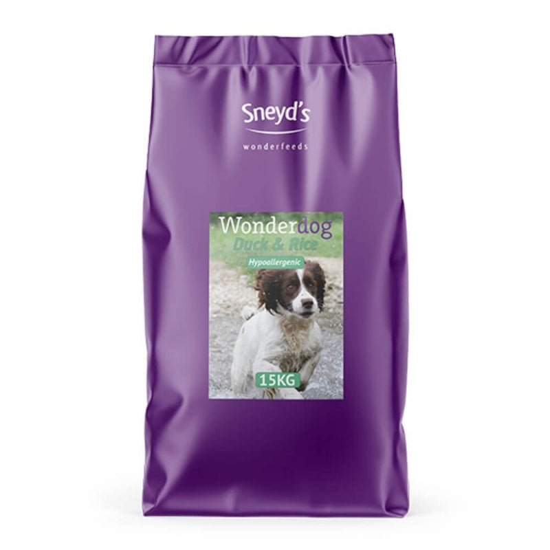 Sneyds Wonderdog Premium Hypoallergenic Duck & Rice with Joint Care 15kg - Percys Pet Products