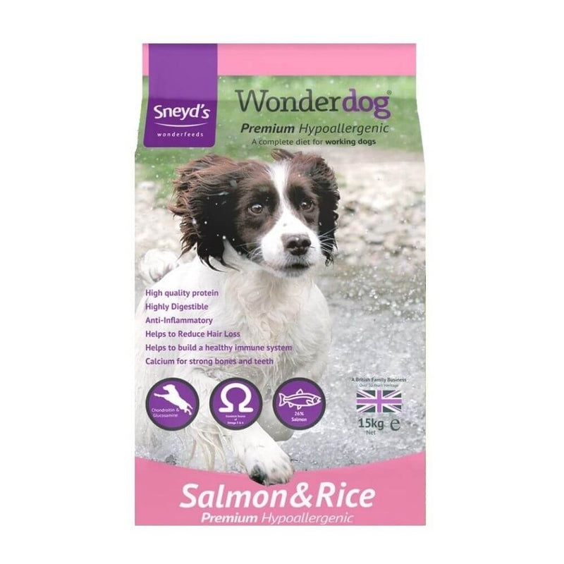 Sneyds Wonderdog Premium Hypoallergenic Salmon Dog Food 15kg - Percys Pet Products