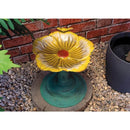 St Helens Metal Bird Bath / Feeder - Yellow Flower - Percys Pet Products