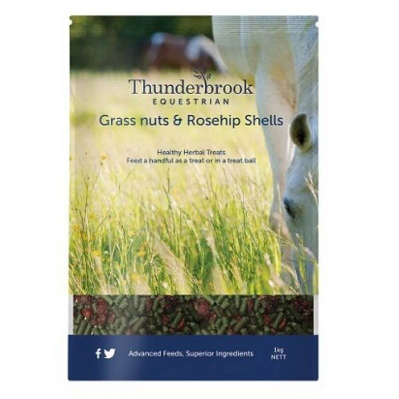 Thunderbrook Organic Minted Grass Nuts & Rosehip Shells 1kg - Percys Pet Products