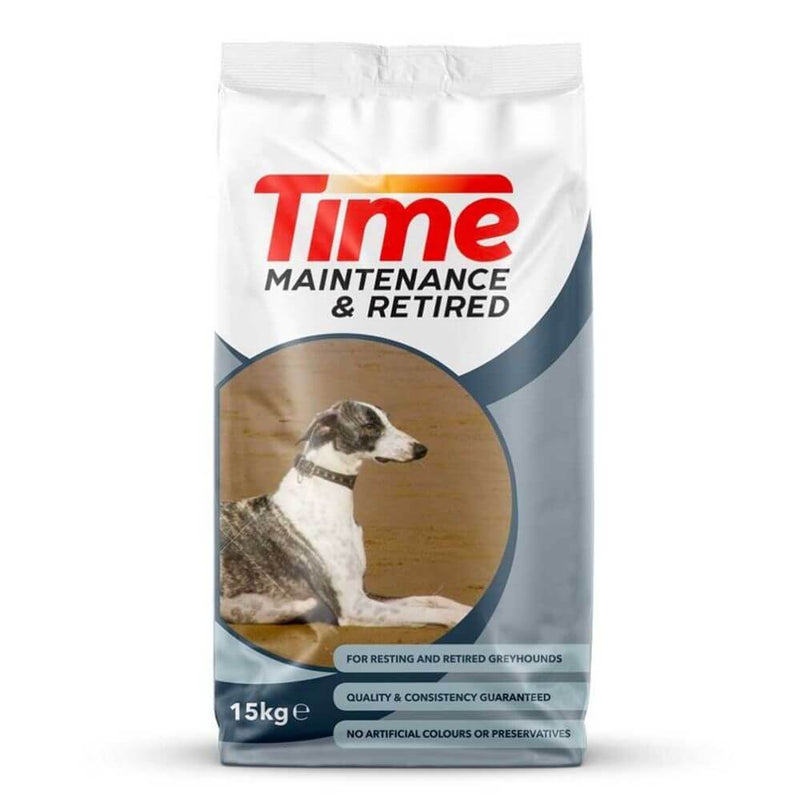 Time Greyhound Maintenance & Retired Dry Dog Food 15kg - Percys Pet Products