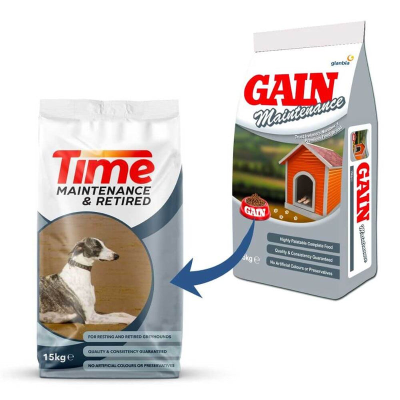 Time Greyhound Maintenance & Retired Dry Dog Food 15kg - Percys Pet Products