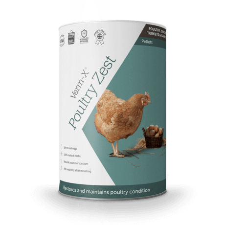 Verm-X Poultry Zest Pellets for Poultry, Ducks, Geese, Turkeys & Game Birds - 500g - Percys Pet Products