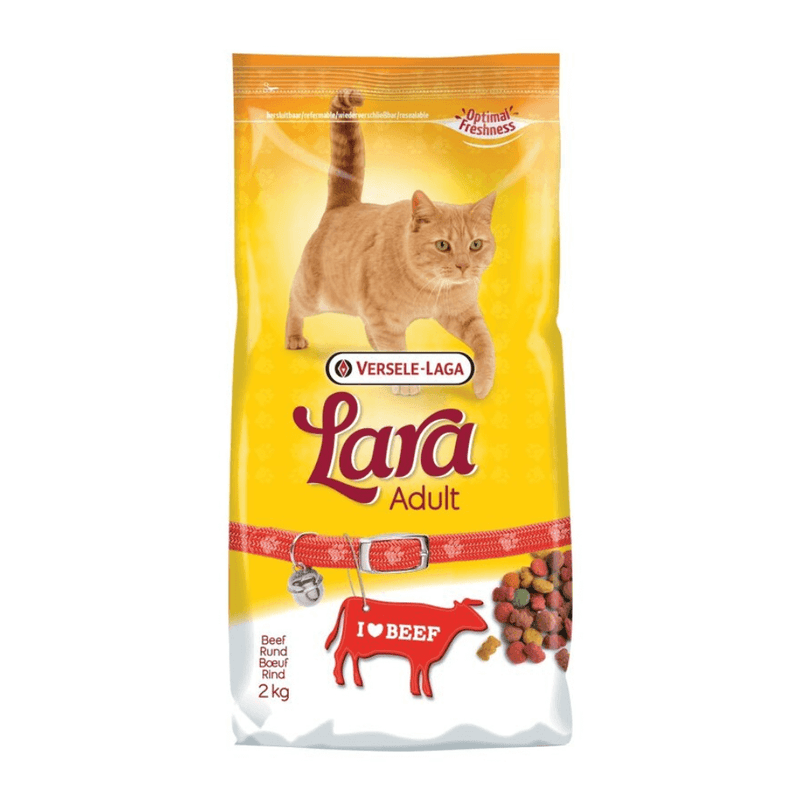 Versele Laga Lara Adult Beef Cat Food 4 x 2kg - Percys Pet Products
