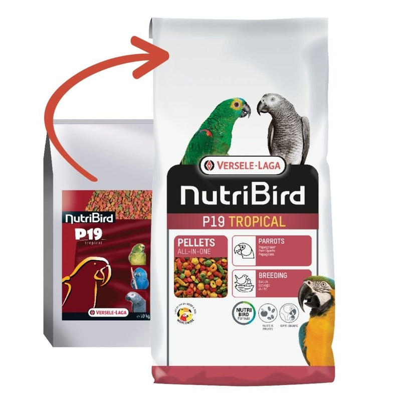 Versele-Laga Nutribird P19 Tropical Breeding Food for Parrots 10kg - Percys Pet Products