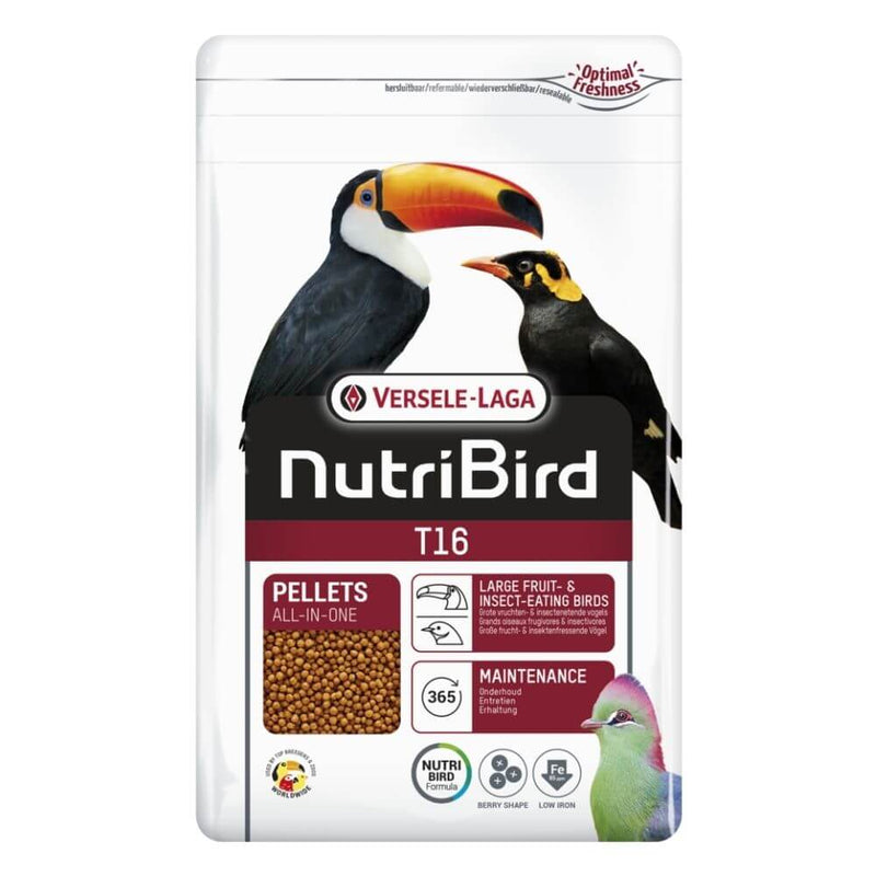 Versele-Laga Nutribird T16 Maintenance Food for Large Fruit and Insect Eating Birds 10kg - Percys Pet Products