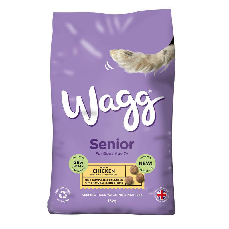 Wagg Complete Senior Dog Food with Chicken 15kg - Percys Pet Products