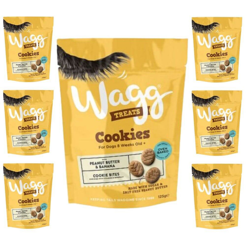 Wagg Cookie Dog Treats with Peanut & Banana 7 x 125g Packs - Percys Pet Products