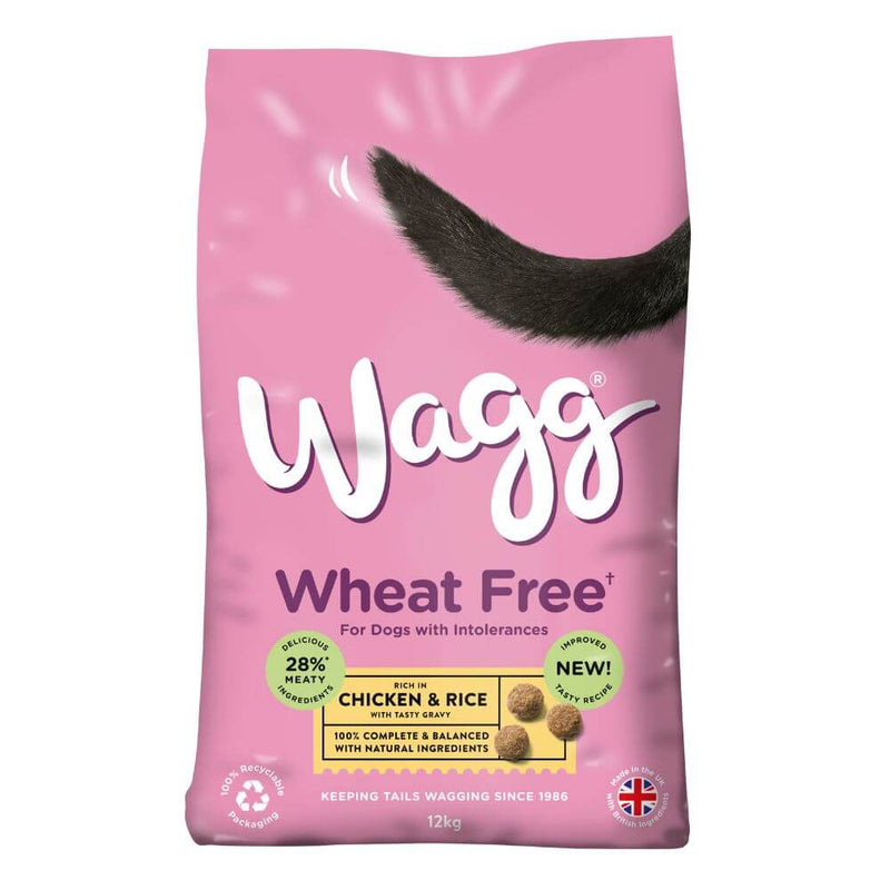 Wagg Wheat Free Adult Dog Food with Chicken & Rice 12kg - Percys Pet Products